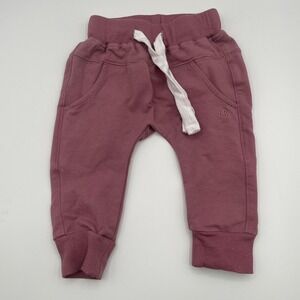 NWOT Little Bipsy Mauve Harem Jogger Pants Girl 3-6M Elastic Waist Cotton Sweats